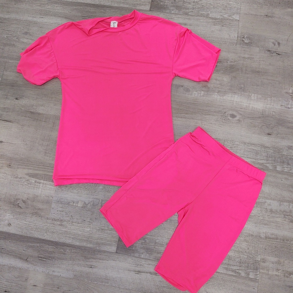 Hot pink biker set